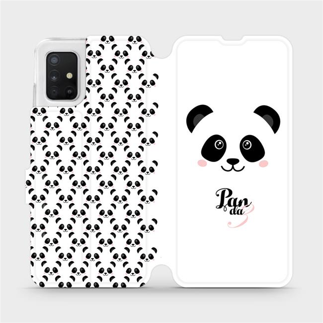 Flipové pouzdro Mobiwear na mobil Samsung Galaxy A51 - M030P Panda Amálka (Parádní flipový kryt, obal, pouzdro Mobiwear na mobilní telefon Samsung Galaxy A51 s motivem M030P Panda Amálka)