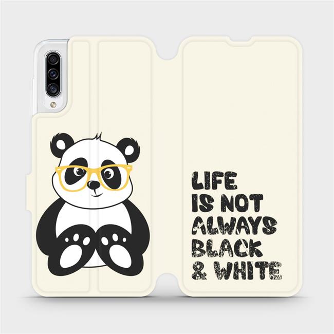 Flipové pouzdro Mobiwear na mobil Samsung Galaxy A30s - M041S Panda - life is not always black and white - výprodej