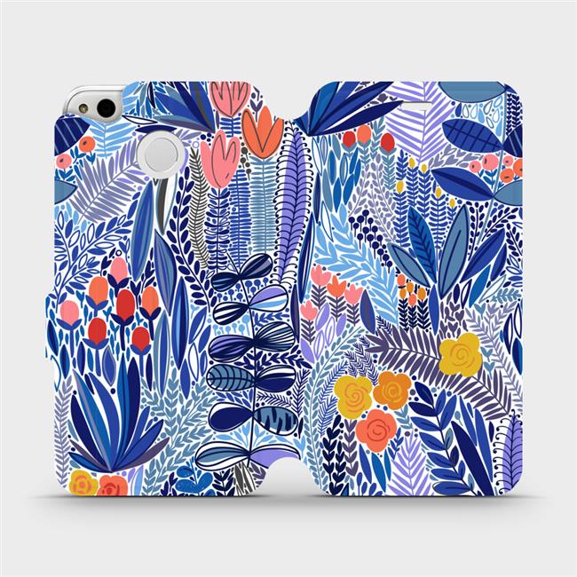 Flip pouzdro Mobiwear na mobil Xiaomi Redmi 4X - MP03P Modrá květena - výprodej