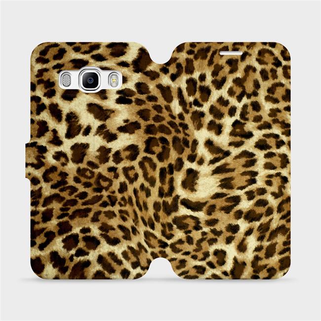 Flipové pouzdro Mobiwear na mobil Samsung Galaxy J5 2016 - VA33P Leopardí vzor (Parádní flipový kryt, obal, pouzdro Mobiwear na mobilní telefon Samsung Galaxy J5 2016 s motivem VA33P Leopardí vzor)