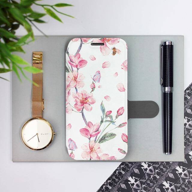 Flipové pouzdro Mobiwear na mobil Motorola Moto G9 Plus - M124S Růžové květy