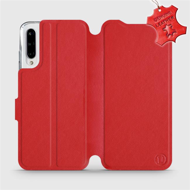 Luxusní flip pouzdro Mobiwear na mobil Xiaomi Mi A3 - Červené - kožené - L_RDS Red Leather (Luxusní flipový kryt, obal, pouzdro Mobiwear na mobilní telefon Xiaomi Mi A3 - Červené - kožené - L_RDS Red Leather)