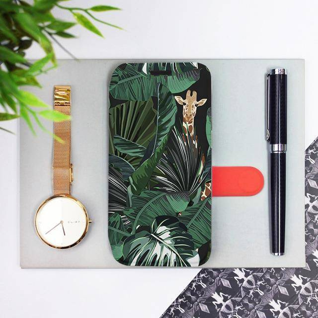 Flipové pouzdro Mobiwear - Xiaomi Redmi 9A - VP06P Žirafky