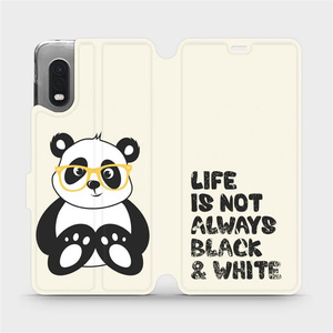 Flipové pouzdro Mobiwear na mobil Samsung Xcover PRO - M041S Panda - life is not always black and white
