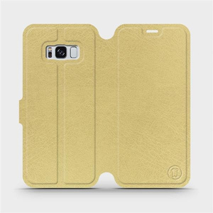 Flip pouzdro Mobiwear na mobil Samsung Galaxy S8 v provedení C_GOS Gold&Gray