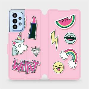 Flip pouzdro Mobiwear na mobil Samsung Galaxy A53 5G - M129S Růžové WHAT