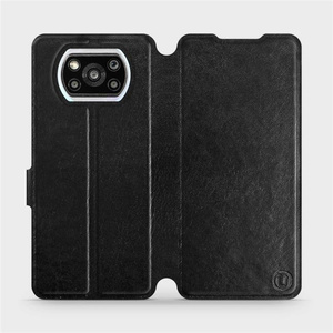 Flipové pouzdro Mobiwear na mobil Xiaomi Poco X3 Pro v provedení C_BLS Black&Gray s šedým vnitřkem