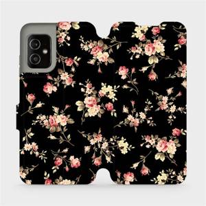 Flip pouzdro Mobiwear na mobil Asus Zenfone 8 - VD02S Květy na černé