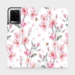 Flip pouzdro Mobiwear na mobil Vivo Y21s - M124S Růžové květy