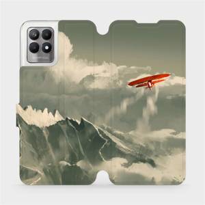 Flip pouzdro Mobiwear na mobil Realme 8i - MA03P Oranžové letadlo v horách