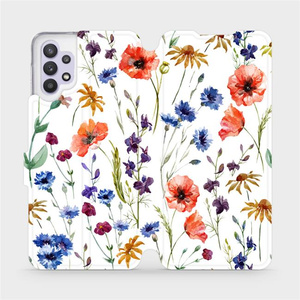 Flip pouzdro Mobiwear na mobil Samsung Galaxy A32 5G - MP04S Luční kvítí - výprodej