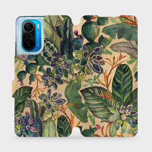 Flip pouzdro Mobiwear na mobil Xiaomi POCO F3 - VP05S Sukulenty