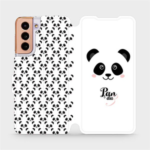 Flipové pouzdro Mobiwear na mobil Samsung Galaxy S21 5G - M030P Panda Amálka