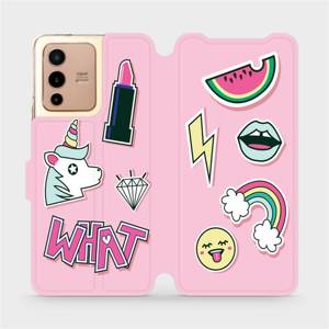 Flip pouzdro Mobiwear na mobil Vivo V23 5G - M129S Růžové WHAT
