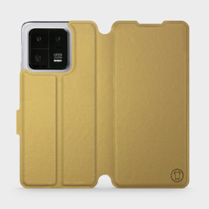 Flip pouzdro Mobiwear na mobil Xiaomi 13 Pro - C_GOS Gold&Gray