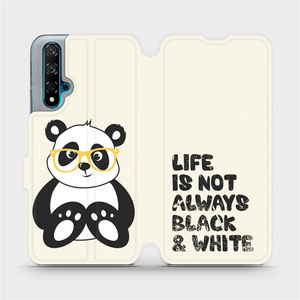 Flipové pouzdro Mobiwear na mobil Huawei Nova 5T - M041S Panda - life is not always black and white