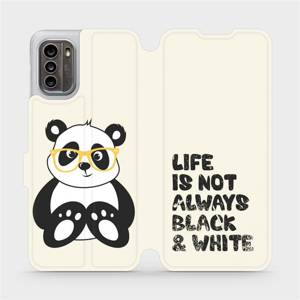 Flip pouzdro Mobiwear na mobil Nokia G60 5G - M041S Panda - life is not