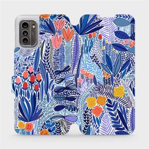 Flip pouzdro Mobiwear na mobil Nokia G60 5G - MP03P Modrá květena