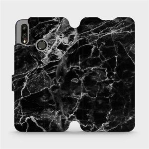 Flipové pouzdro Mobiwear na mobil Huawei P Smart 2019 - V056P Černý mramor