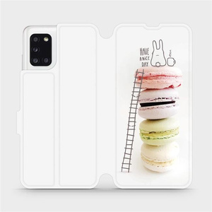 Flipové pouzdro Mobiwear na mobil Samsung Galaxy A31 - M090P Makronky - have a nice day