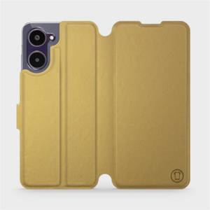 Flip pouzdro Mobiwear na mobil Realme 10 - C_GOP Gold&Orange