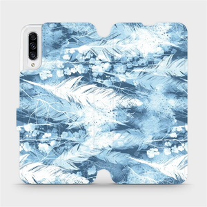Flipové pouzdro Mobiwear na mobil Samsung Galaxy A30s - M058S Světle modrá horizontální pírka