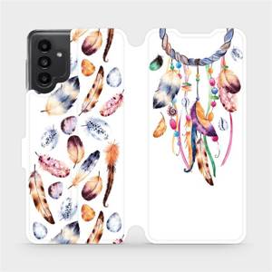 Flip pouzdro Mobiwear na mobil Samsung Galaxy A13 5G - M003S Lapač a barevná pírka