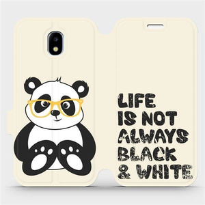 Flipové pouzdro Mobiwear na mobil Samsung Galaxy J5 2017 - M041S Panda - life is not always black and white