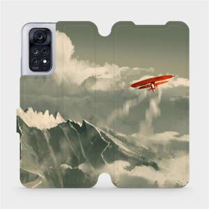 Flip pouzdro Mobiwear na mobil Xiaomi Redmi Note 11 / 11S - MA03P Oranžové letadlo v horách