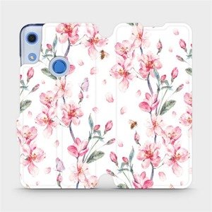 Flipové pouzdro Mobiwear na mobil Huawei Y6S / Honor 8A - M124S Růžové květy