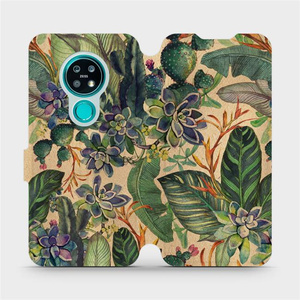 Flip pouzdro Mobiwear na mobil Nokia 7.2 - VP05S Sukulenty
