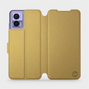 Flip pouzdro Mobiwear na mobil Motorola Edge 30 Neo - C_GOP Gold&Orange