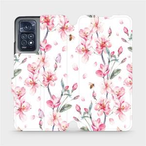 Flip pouzdro Mobiwear na mobil Xiaomi Redmi Note 11 Pro 5G - M124S Růžové květy