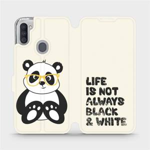 Flipové pouzdro Mobiwear na mobil Samsung Galaxy M11 - M041S Panda - life is not always black and white