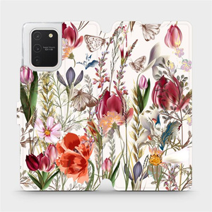 Flip pouzdro Mobiwear na mobil Samsung Galaxy S10 Lite - MP01S Rozkvetlá louka