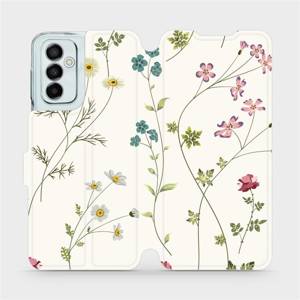 Flip pouzdro Mobiwear na mobil Samsung Galaxy M23 5G - MD03S Tenké rostlinky s květy