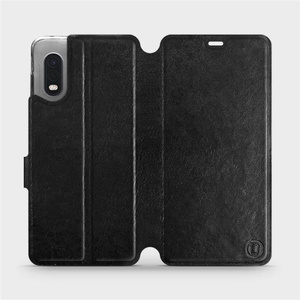 Flipové pouzdro Mobiwear na mobil Samsung Xcover PRO v provedení C_BLS Black&Gray s šedým vnitřkem
