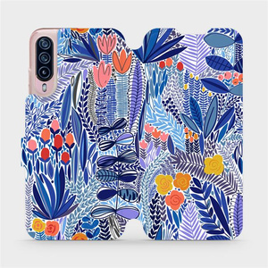 Flip pouzdro Mobiwear na mobil HTC Desire 22 Pro 5G - MP03P Modrá květena