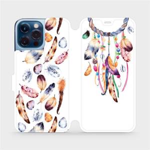 Flip pouzdro Mobiwear na mobil Apple iPhone 13 Pro Max - M003S Lapač a barevná pírka