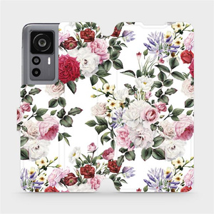 Flip pouzdro Mobiwear na mobil Xiaomi 12T Pro / Xiaomi 12T - MD01S Růže na bílé