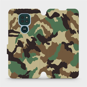 Flipové pouzdro Mobiwear na mobil Motorola Moto G9 Play - V111P Maskáče