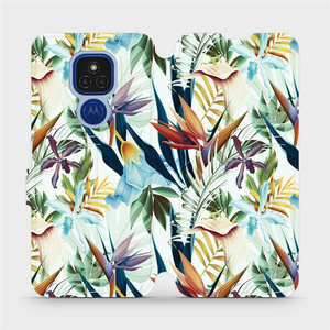 Flipové pouzdro Mobiwear na mobil Motorola Moto E7 Plus - M071P Flóra