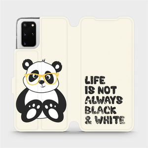 Flipové pouzdro Mobiwear na mobil Samsung Galaxy S20 Plus - M041S Panda - life is not always black and white