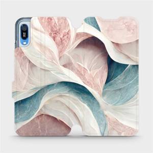 Flip pouzdro Mobiwear na mobil Huawei Y6 2019 - VP33S Růžový a zelenkavý mramor