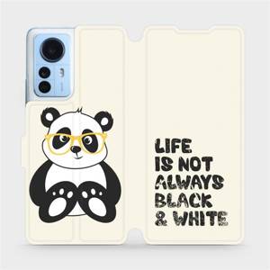 Flip pouzdro Mobiwear na mobil Xiaomi 12 Pro - M041S Panda - life is not always black and white