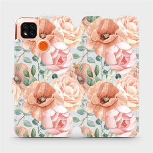 Flip pouzdro Mobiwear na mobil Xiaomi Redmi 9C - MP02S Pastelové květy