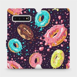 Flip pouzdro Mobiwear na mobil Samsung Galaxy S10 Plus - VP19S Donutky