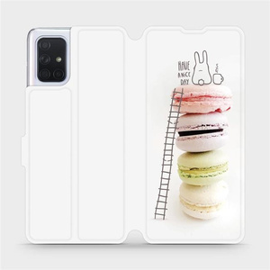 Flipové pouzdro Mobiwear na mobil Samsung Galaxy A71 - M090P Makronky - have a nice day