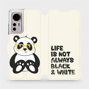 Flip pouzdro Mobiwear na mobil Xiaomi 12 / Xiaomi 12X - M041S Panda - life is not always black and white