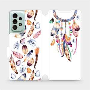 Flip pouzdro Mobiwear na mobil Samsung Galaxy A33 5G - M003S Lapač a barevná pírka